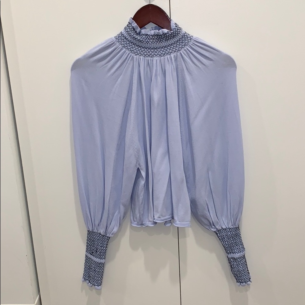 Baby blue long sleeve turtle neck